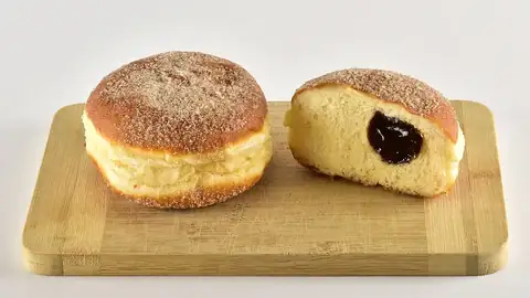 Jam-filled doughnut